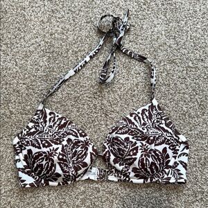Victoria's Secret Brown and White Bikini Top